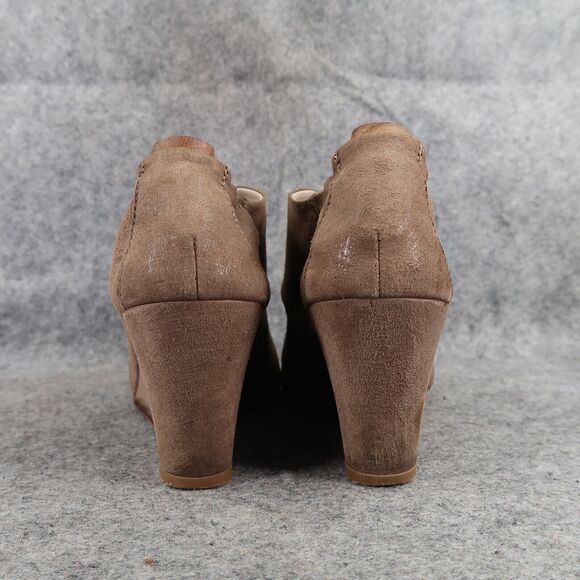 AGL Shoes Womens 38 Booties Fashion Wedge Desert Chukka Leather Lace Up Brown - Picture 5 of 15